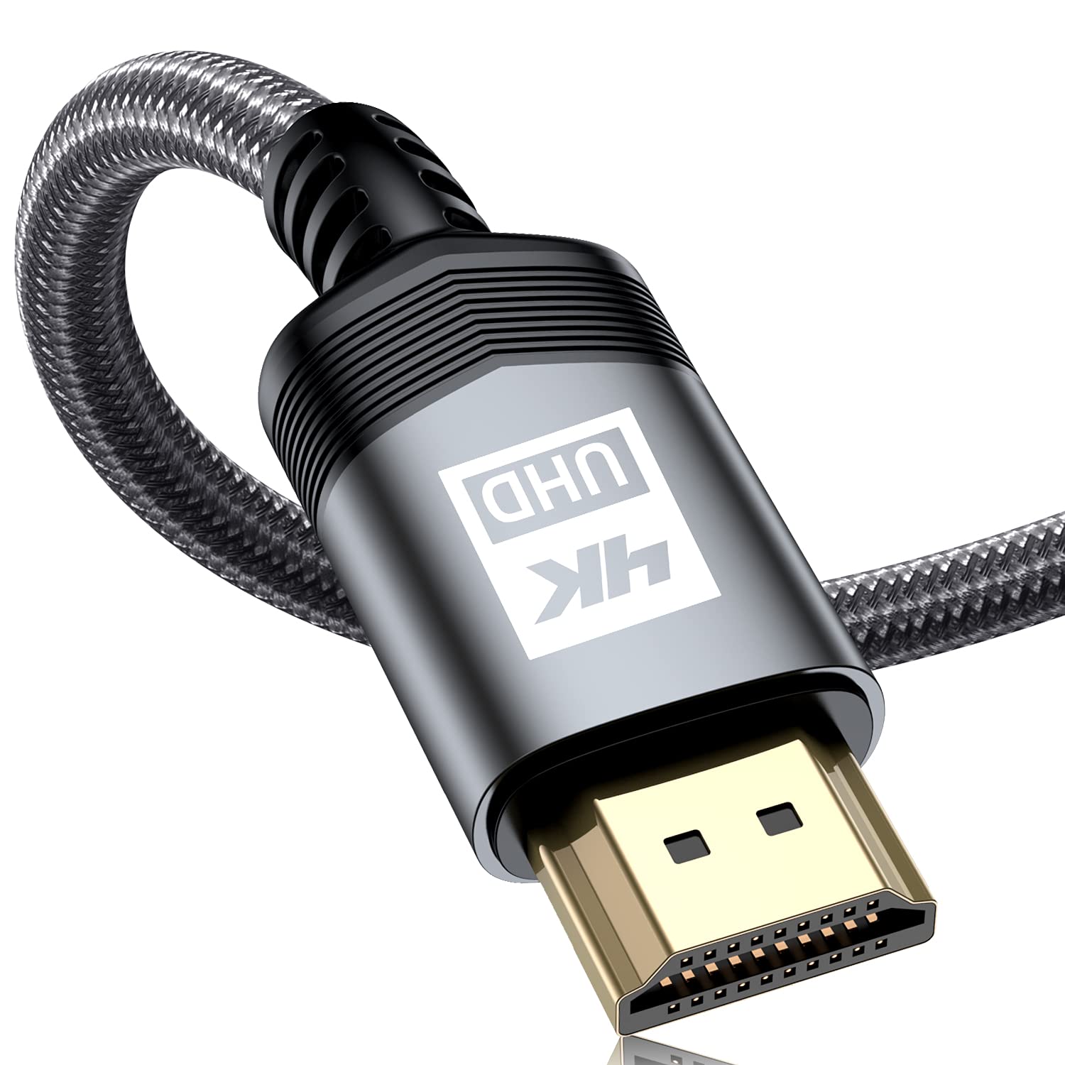 sweguard 4K HDMI Kabel 2Meter, HDMI 2.0 auf HDMI Kabel 4K@60Hz 18Gbps Nylon Geflechtkabel, vergoldete Anschlüsse mit Ethernet/Audio Rückkanal, kompatibel Video 4K UHD 2160p,HD 1080p – Bild 2
