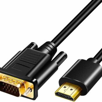 HDMI Stecker VGA Stecker Kabel FullHD 1080p Adapter Vergoldet 1m