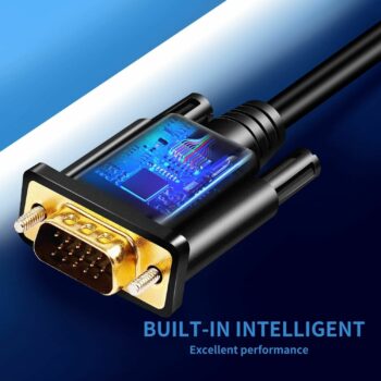 HDMI Stecker VGA Stecker Kabel FullHD 1080p Adapter Vergoldet 1m – Bild 6
