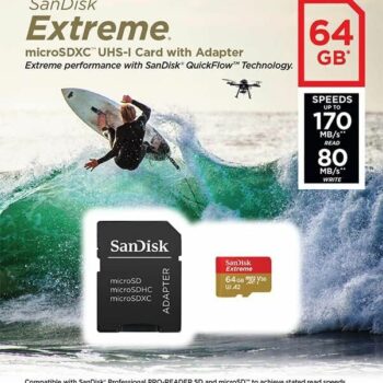 Sandisk Extreme microSD microSDXC UHS-1 U3 A2 V30 microSD – max. 190MB/s
